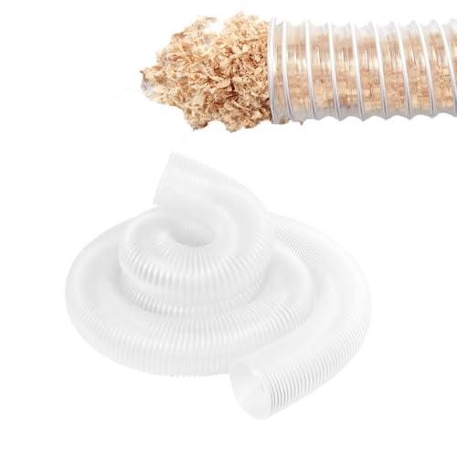 MACAGGTNTU Saugschlauch Transparent 30 50 70 80 100 120 140mm PVC Absaugschlauch Spiralschlauch Flexrohr Saugschlauch Für Werkstattstaubsauger(5m/16.4ft,120mm/4.72in) von MACAGGTNTU