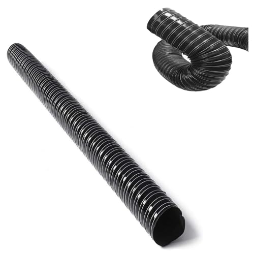 MACAGGTNTU Schwarz Abluftschlauch Silikon Kanalschlauch 51 63 80 89 102 152 305mm Flexibel Klimaanlage Schlauch Lufttransportschlauch(10m/32.8ft,254mm) von MACAGGTNTU