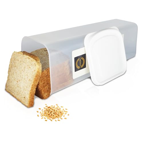 MACE TWENTY EIGHT Brotspender mit Deckel - [GEEIGENT FÜR HAUSHALT UND REISEN] - Extrem Stabil - Smarte Toastbrot Aufbewahrungsbox - Premium Brotkasten zum Hochschieben - Toastbehälter - (BPA-Frei) von MACE