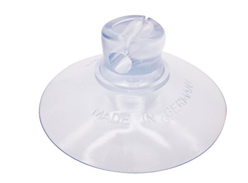 20 x Saugnapf - Säugnäpfe Haftsauger Haken Gewinde Bohrung Lichterkette Schlüsselring Ring Mutter Auto Camping Rändelmutter 30 40mm 40 50 mm Mit Transparent Extra Stark – Made in Germany von MACEMARO TRADING