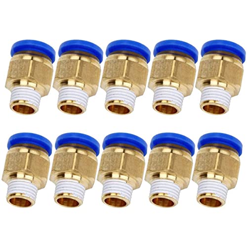 10 Stück gerade pneumatische Steckverbindungen auf Schnellverbinder Luftverschraubungen Adapter 8 mm Durchmesser Gewinde 1/4 Zoll BSP Set für pneumatische Rohre 10 Stück gerade pneumatische Steckverbindungen auf Schnellverbinder Luftverschraubungen Adapter 8 mm Durchmesser Gewinde 1/4 Zoll BSP Set für pneumatische Rohre von MACHSWON