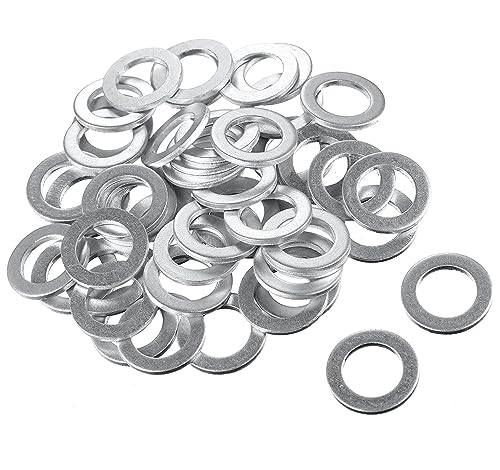 MACHSWON 50 Stück 94109-14000 Aluminium-Motorölablassschraube Unterlegscheibendichtungen, kompatibel mit Honda-Teil von MACHSWON