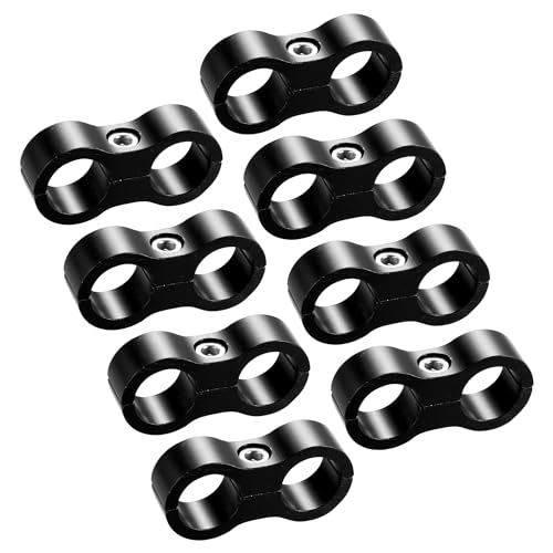 8 Stück Auto AN8 Schlauchtrenner Klemme Fitting Adapter für 1/2 Kraftstoffschlauch Ã–lleitung Bremsleitung Aluminiumlegierung Halterung Kraftstoffleitung Montage Teiler Bremsleitung,Wasserleitung von MACHSWON