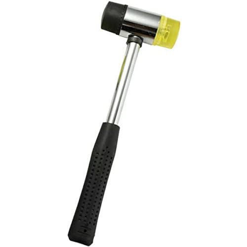 Gummihammer 40 mm Doppelkopf Gummi-Montagehammer Weicher Schlägel für Heimwerker, Bodenfliesen-Installation, 554 ml von MACHSWON