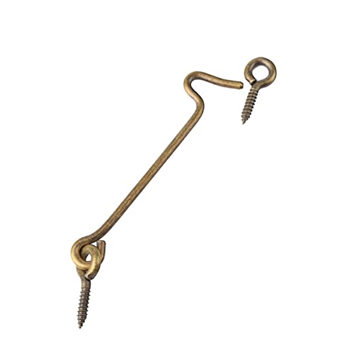 Haken und Ösenriegel 10 cm Retro Kabinenhaken außen massives Messing Türhaken Riegel Fensterschrank Riegel für Tür Tor Fenster Schrank Schuppen Bronze Haken und Ösenriegel 10 cm Retro Kabinenhaken außen massives Messing Türhaken Riegel Fensterschrank Riegel für Tür Tor Fenster Schrank Schuppen Bronze von MACHSWON