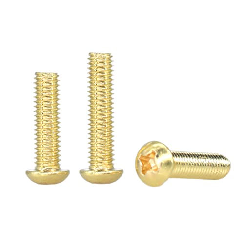 MACHSWON 10 Stück M2 Messing Kreuz Rundkopf Maschinenschraube M2 x 5 mm Messing Schraube Gewinde Schrauben Kreuzkopf Kupferschraube von MACHSWON