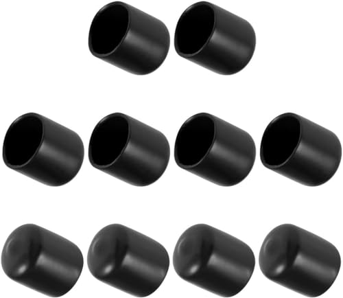 MACHSWON 15mm Gummiendkappen Vinyl Runde Endkappe Abdeckung Ende Sicherheitsabdeckung,Schwarz, 10 Stk. von MACHSWON