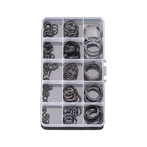 MACHSWON 200 Stück gewelltes Unterlegscheiben-Set M3-M24 Dichtung, einfarbiges Unterlegscheiben-Set, Schraubverschluss, Hardware-Sortiment, Zubehör von MACHSWON