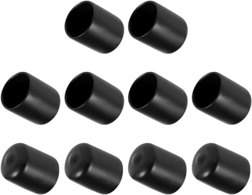 MACHSWON 20mm Gummiendkappen Vinyl Runde Endkappe Abdeckung Ende Sicherheitsabdeckung,Schwarz, 10 Stk. von MACHSWON