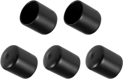 MACHSWON 27mm Gummiendkappen Vinyl Runde Endkappe Abdeckung Ende Sicherheitsabdeckung,Schwarz, 5 Stk. von MACHSWON