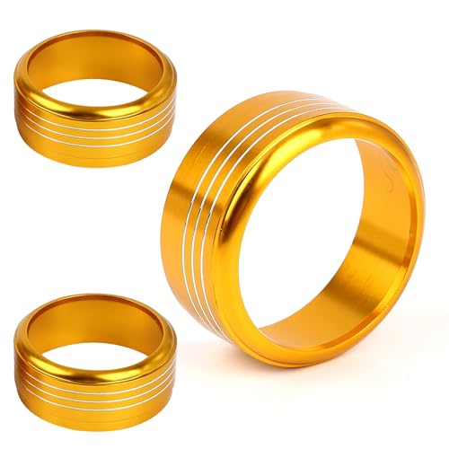 MACHSWON 3 Stück Gold Aluminiumlegierung Auto AC Klimaanlage Klimakontrollknopf Ring Zierabdeckung Passend für Subaru Forester XV Crosstrek WRX/STi Impreza 2013-2019 MACHSWON 3 Stück Gold Aluminiumlegierung Auto AC Klimaanlage Klimakontrollknopf Ring Zierabdeckung Passend für Subaru Forester XV Crosstrek WRX/STi Impreza 2013-2019 von MACHSWON