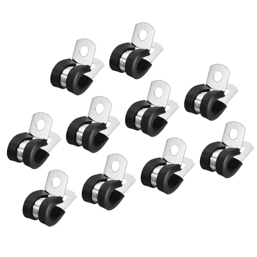 MACHSWON 30 Stück 8 mm Kabelklemme, gummierte isolierte Klemme, 304 Edelstahl, R-Form, Metallrohrschelle, Rohrhalter für Draht-Schlauch, 30 Stück MACHSWON 30 Stück 8 mm Kabelklemme, gummierte isolierte Klemme, 304 Edelstahl, R-Form, Metallrohrschelle, Rohrhalter für Draht-Schlauch, 30 Stück von MACHSWON