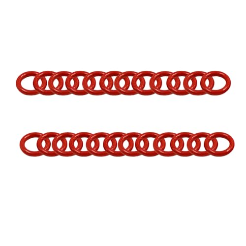 MACHSWON 30 Stück Silikon-O-Ringe-Dichtungsringe, Dichtung, 63,6 mm Außendurchmesser, 60 mm Innendurchmesser, 1,8 mm Breite, Silikon-Unterlegscheibe, rund, Dichtungsring, Rot von MACHSWON