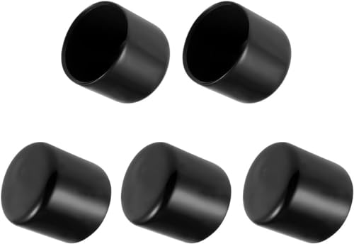 MACHSWON 35mm Gummiendkappen Vinyl Runde Endkappe Abdeckung Ende Sicherheitsabdeckung,Schwarz, 5 Stk. von MACHSWON