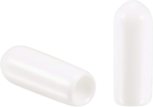 MACHSWON 4mm Gummiendkappen Vinyl Runde Endkappe Abdeckung Ende Sicherheitsabdeckung,Weiß, 100 Stk. von MACHSWON