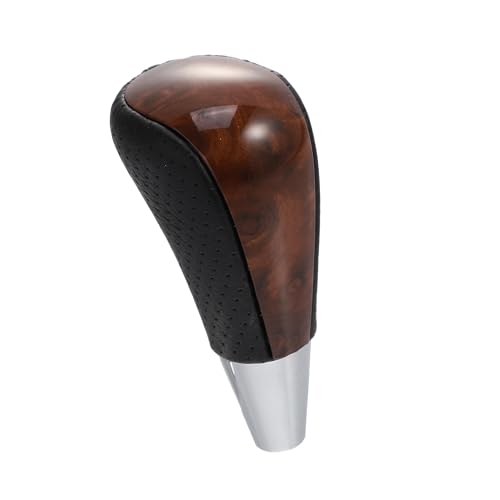 MACHSWON Automatischer Schaltknauf mit Holzmaserung kompatibel mit Toyota Camry Corolla für RAV4 Sienna 4Runner Avalon für Lexus ES GS RX LS - Kunstleder Schalthebelgriff Schwarz Braun von MACHSWON