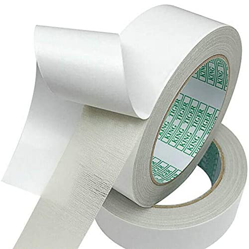 MACHSWON Doppelseitiges Teppichband 30mm x 10m Hoch Adhesive Stärke Heavy Duty Gaffer Patching Sealing Tape Weiß von MACHSWON
