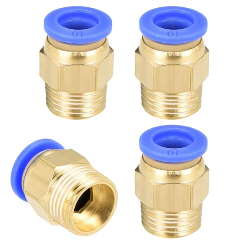 MACHSWON Gerader pneumatischer Außengewinde 10 mm Rohr OD x G3/8 Gewinde Push to Quick Connect Armaturen, Druckluft-Verbindungswerkzeug, pneumatische Schlaucharmaturen, 4 Stück MACHSWON Gerader pneumatischer Außengewinde 10 mm Rohr OD x G3/8 Gewinde Push to Quick Connect Armaturen, Druckluft-Verbindungswerkzeug, pneumatische Schlaucharmaturen, 4 Stück von MACHSWON