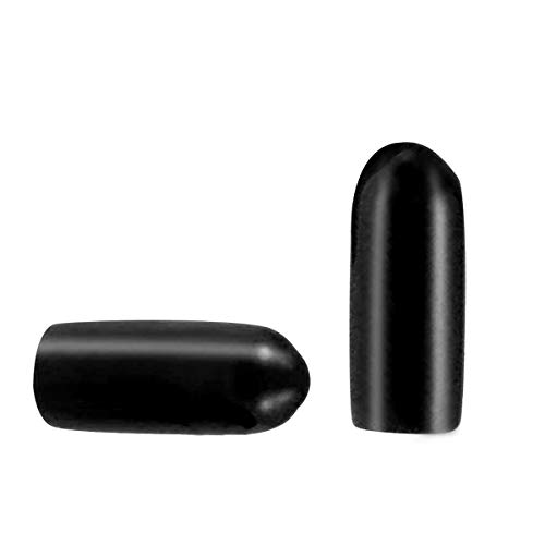 MACHSWON Gummi-Endkappen, 4 mm, ID, PVC, rund, Schraubengewinde, Schwarz, 10 Stück von MACHSWON