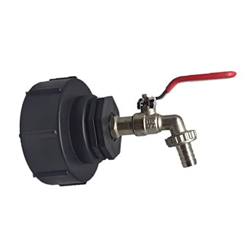 MACHSWON IBC Tankadpater S100 x 20,3 cm Wasserhahn IBC Tote Tank Wasserspeicher Tank Ablauf Gartenschlauch Anschluss Armaturenteile Messing von MACHSWON