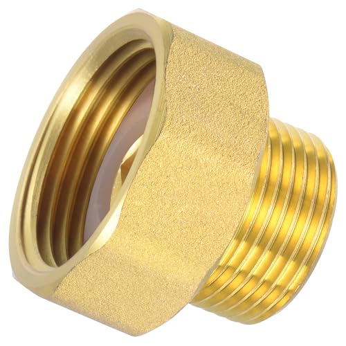 MACHSWON Messingrohrverschraubung, Wasserzähler-Kupplung, G1 Innengewinde x G3/4 Außengewinde, Sechskantanschluss, Adapter, 31 mm Länge MACHSWON Messingrohrverschraubung, Wasserzähler-Kupplung, G1 Innengewinde x G3/4 Außengewinde, Sechskantanschluss, Adapter, 31 mm Länge von MACHSWON