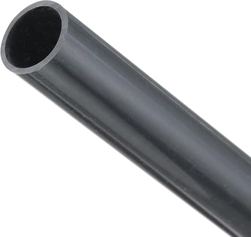 MACHSWON PVC-Rohr, 12 mm Innendurchmesser, 14 mm Außendurchmesser, 350 mm Länge, rund, starres Kunststoffrohr, hohe Schlagfestigkeit, für Abflussrohr, Kabelmuffe (dunkelgrau) von MACHSWON