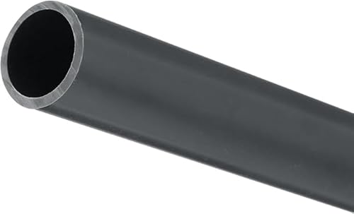 MACHSWON PVC-Rohr, 16 mm Innendurchmesser, 20 mm Außendurchmesser, 200 mm Länge, rund, starres Kunststoffrohr, hohe Schlagfestigkeit, für Abflussrohr, Kabelmuffe (dunkelgrau) von MACHSWON