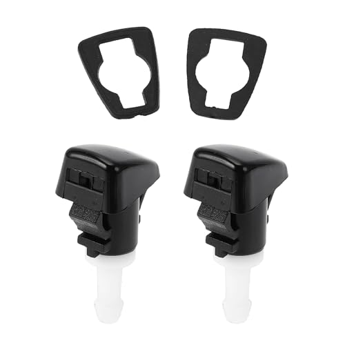 MACHSWON Scheibenwaschdüse Ersatz passend für Dodge Durango 2004-2009 für Jeep Compass 2007-2010 für Chrysler 300 2006-2010 OE# 4805742AB 5116079AA - 2 Stück Schwarz Weiß von MACHSWON