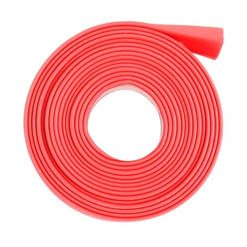 MACHSWON Schrumpfschlauch, 15 mm Durchmesser, 25 mm flache Breite, 2:1 Verhältnis, elektrische Draht-, Kabelwickelhülse, Schrumpfschlauch, 1 m, Rot von MACHSWON