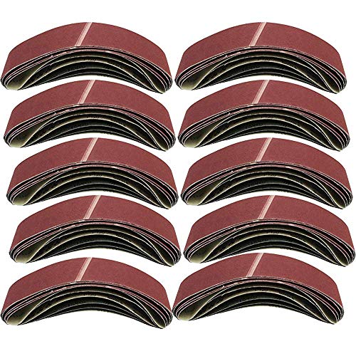 Schleifbänder für Stoff, 75 x 533 mm, Körnung 120, 10 Stück von MACHSWON
