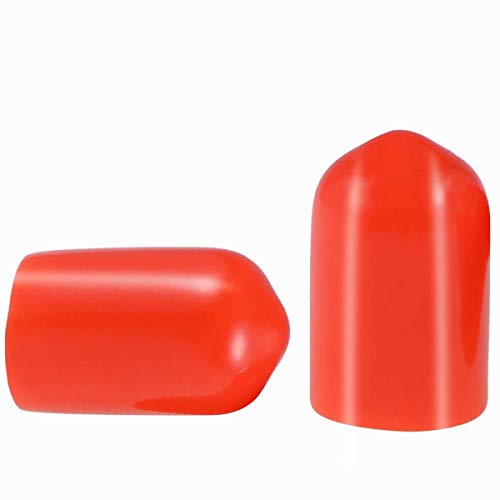 Schraubgewinde-Schutz, Innendurchmesser 8 mm, rot, PVC-Gummi, runde Rohrschraubenkappe, Kunststoff-Endkappe, Gewindeschutz, rot, 100 Stück von MACHSWON