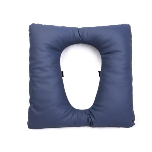 MACITA Toilettenstuhl, Anti-Dekubitus-Kissen – dicke Baumwolle PU Duschstuhl Sitz Weiches Pad für Nachttisch Toilettensitz Toilettenstuhl Wasserdicht Duschsitz Rollstuhl für E blau - 42 x 42 x 8 cm von MACITA