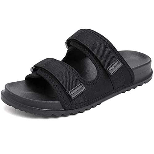 Herren Diabetic Slippers/Arthritis Ödeme Einstellbarer Verschluss Memory Foam Hausschuhe Öffnen Zehe-Extra-Widecomfort Ältere Schuhe,Black01,43 Herren Diabetic Slippers/Arthritis Ödeme Einstellbarer Verschluss Memory Foam Hausschuhe Öffnen Zehe-Extra-Widecomfort Ältere Schuhe,Black01,43 von MACIUM
