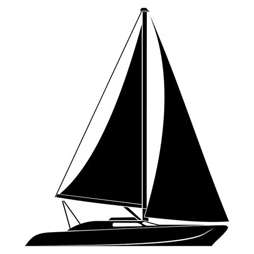 MACMRD Auto Aufkleber 12,1 cm * 14,2 cm Segelboot Mode Auto Styling Dekoration Vinyl Auto Aufkleber Schwarz/Silber von MACMRD
