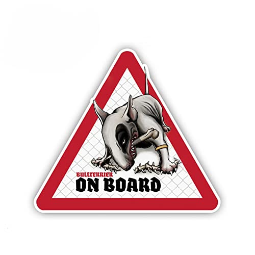 MACMRD Auto Aufkleber 12 cm X 10,5 cm Bullterrier Hund Auto Aufkleber Hund An Bord Aufkleber Haustier Hund Aufkleber Hund Warnschild Aufkleber MACMRD Auto Aufkleber 12 cm X 10,5 cm Bullterrier Hund Auto Aufkleber Hund An Bord Aufkleber Haustier Hund Aufkleber Hund Warnschild Aufkleber von MACMRD