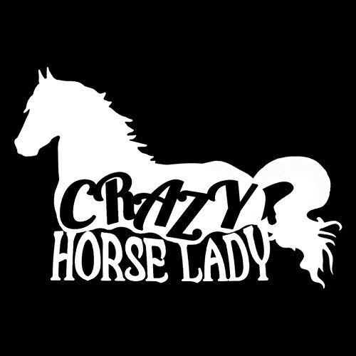 MACMRD Auto Aufkleber 13 cm * 9 cm Auto Aufkleber Crazy Horse Lady Fashion Tier Vinyl Zubehör Aufkleber von MACMRD