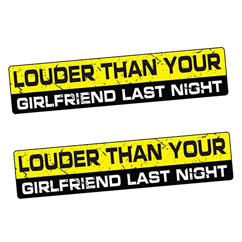 MACMRD Auto Aufkleber 15Cm*3Cm 2X Louder Than Your Girlfriend Last Night Personality Reflektierender Autoaufkleber von MACMRD