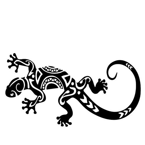 MACMRD Auto Aufkleber 16,7 cm * 9,1 cm Gecko Auto Aufkleber Stoßstange Kreative Dekoration Muster Vinyl Aufkleber Schwarz/Silber von zuosen