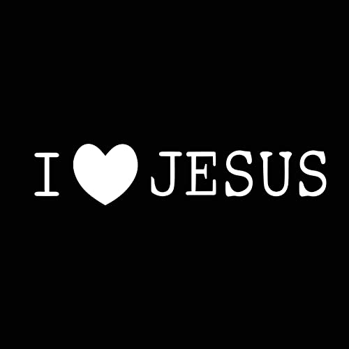 MACMRD Auto Aufkleber 23cm x 5cm - Kreative 'I Love Jesus' - PVC, Wasserdicht, Outdoor, Rechteck, Geblümt von MACMRD