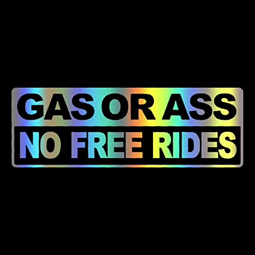 MACMRD Auto Aufkleber 25 X 8,5 cm Autoaufkleber Vinyl Aufkleber Gas Oder Ass No Free Rides Motorrad Deko Zubehör Kreativ von MACMRD