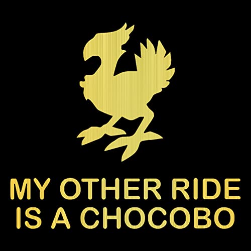 MACMRD Auto Aufkleber Auto-Aufkleber, Vinyl-Aufkleber, My Other Ride is A Chocobo, Motorrad-Dekorationszubehör von MACMRD