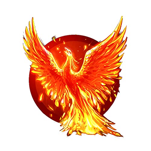 MACMRD Auto Aufkleber Einzigartige Flamme Phoenix Flying Wings Decor Autoaufkleber Farbige Personalisierte Autofenster-Körper-Dekorative Aufkleber von MACMRD