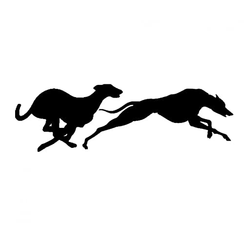 MACMRD Autoaufkleber Fashion Racing Windhunde Vinyl Autofenster Aufkleber Schwarz Tier Motorrad von MACMRD