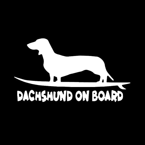 MACMRD Auto Aufkleber Lustiger Hund Dackel An Bord Autoaufkleber Modedekoration PVC Wasserdichter Sonnenschutz Aufkleber von MACMRD