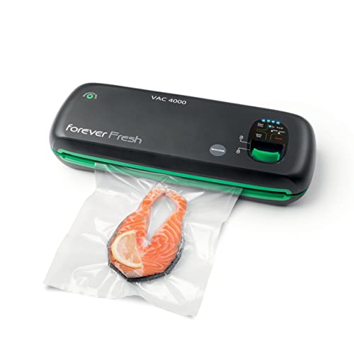 MACOM Forever Fresh VAC 4000 Leistungsstarkes kabelloses Vakuumiergerät mit 28 cm Dichtleiste, Schwarz und Grün MACOM Forever Fresh VAC 4000 Leistungsstarkes kabelloses Vakuumiergerät mit 28 cm Dichtleiste, Schwarz und Grün von Macom