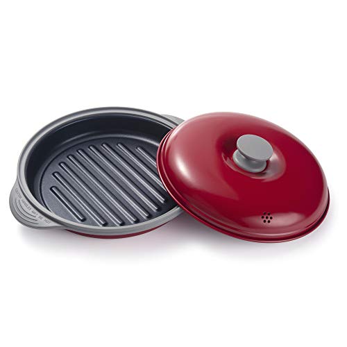 Maconee Mikrowellen-Grillpfanne zum Kochen, Backen, Antihaft-Pfanne mit Deckel von MACONEE