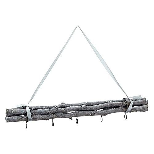 MACOSA CP42839 Deko-AST grau Holz mit Ösen zum hängen Hängeast Fensterdeko Holz-Hänger 50 cm Hängedeko Landhaus Astgeflecht Dekohänger von MACOSA HOME