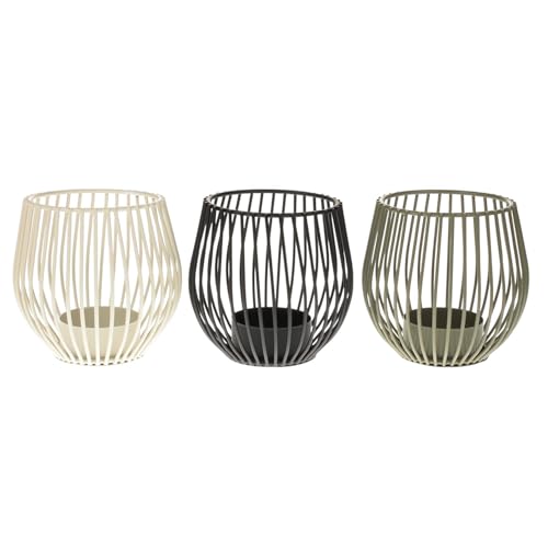 MACOSA NO62479_x3 Teelichthalter 3er Set Metall Schwarz, Weiß Grau Moderne Teelichtständer Deko Metallwindlicht Windlicht Tisch-Dekoration Kerzenhalter Teelicht-Halter Kerzenständer MACOSA NO62479_x3 Teelichthalter 3er Set Metall Schwarz, Weiß Grau Moderne Teelichtständer Deko Metallwindlicht Windlicht Tisch-Dekoration Kerzenhalter Teelicht-Halter Kerzenständer von MACOSA HOME