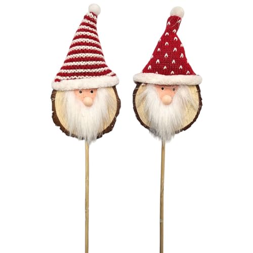 MACOSA PO650879-000-449_x2 Dekostecker Nikolaus 2er Set Holz Wolle Rot Weiß Dekostab Dekonikolaus Weihnachts-Dekoration Weihnachtsmann Blumenstecker Winter-Deko Winter Dekoration MACOSA PO650879-000-449_x2 Dekostecker Nikolaus 2er Set Holz Wolle Rot Weiß Dekostab Dekonikolaus Weihnachts-Dekoration Weihnachtsmann Blumenstecker Winter-Deko Winter Dekoration von MACOSA HOME