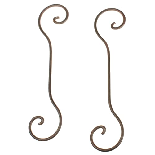 MACOSA SA79602 S-Haken 2er Set braun Metall geschwungene Deko-Haken Hängehaken Küchenhaken Utensilienhaken Metallhaken S-Form Badhaken Garderobenhaken von MACOSA HOME
